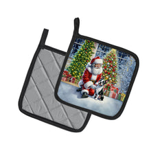 Load image into Gallery viewer, Boston Terrier and Santa Claus Pot Holders - Set of 2 Decorative Kitchen Helpers | Made in the USA