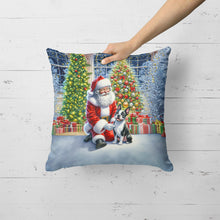 Load image into Gallery viewer, Boston Terrier and Santa Claus Throw Pillow