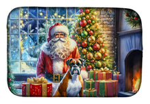 Load image into Gallery viewer, Boxer and Santa Claus Dish Drying Mat