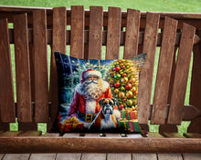 Load image into Gallery viewer, Boxer and Santa Claus Throw Pillow - 14x14 Decorative Pillow – Art for Your Home &amp; Patio