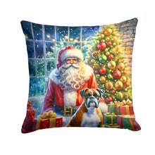 Load image into Gallery viewer, Boxer and Santa Claus Throw Pillow