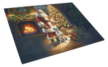 Load image into Gallery viewer, Boxer and Santa Claus Glass Cutting Boards – Durable, Decorative Kitchen Art