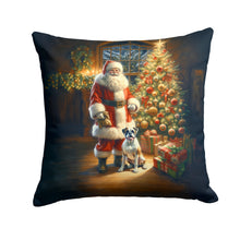 Load image into Gallery viewer, Boxer and Santa Claus Throw Pillow - 14x14 Decorative Pillow – Art for Your Home &amp; Patio