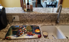 Load image into Gallery viewer, Brittany and Santa Claus Dish Drying Mat