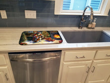 Load image into Gallery viewer, Brittany and Santa Claus Dish Drying Mat