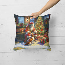 Load image into Gallery viewer, Brittany and Santa Claus Throw Pillow