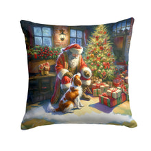 Load image into Gallery viewer, Brittany and Santa Claus Throw Pillow