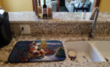 Load image into Gallery viewer, Brussels Griffon and Santa Claus Dish Drying Mat