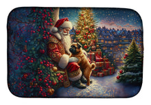 Load image into Gallery viewer, Brussels Griffon and Santa Claus Dish Drying Mat