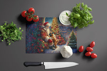 Load image into Gallery viewer, Brussels Griffon and Santa Claus Glass Cutting Boards – Durable, Decorative Kitchen Art