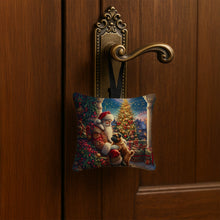 Load image into Gallery viewer, Brussels Griffon and Santa Claus Hanging Square Fabric Ornament 3.5 × 3.5