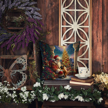 Load image into Gallery viewer, Brussels Griffon and Santa Claus Throw Pillow - 14x14 Decorative Pillow – Art for Your Home &amp; Patio