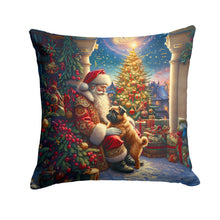 Load image into Gallery viewer, Brussels Griffon and Santa Claus Throw Pillow