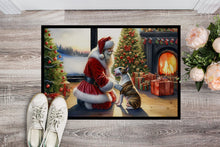 Load image into Gallery viewer, Bull Terrier and Santa Claus Doormat