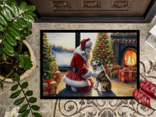 Load image into Gallery viewer, Bull Terrier and Santa Claus Doormat