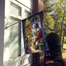 Load image into Gallery viewer, English Bulldog and Santa Claus House Flag