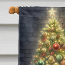 Load image into Gallery viewer, English Bulldog and Santa Claus House Flag