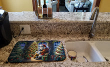 Load image into Gallery viewer, English Bulldog and Santa Claus Dish Drying Mat