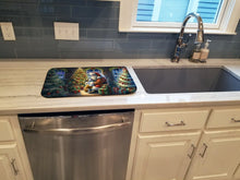 Load image into Gallery viewer, English Bulldog and Santa Claus Dish Drying Mat