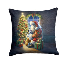 Load image into Gallery viewer, English Bulldog and Santa Claus Throw Pillow