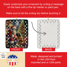 Load image into Gallery viewer, Bullmastiff and Santa Claus Porcelain Ornament