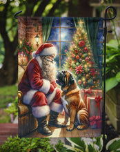 Load image into Gallery viewer, Bullmastiff with Santa Garden Flag – Christmas Dog Yard Decor