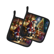 Load image into Gallery viewer, Bullmastiff and Santa Claus Pot Holders - Set of 2 Decorative Kitchen Helpers | Made in the USA