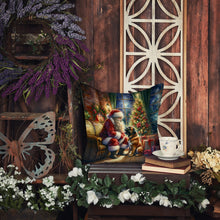 Load image into Gallery viewer, Bullmastiff and Santa Claus Throw Pillow
