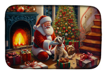 Load image into Gallery viewer, Cairn Terrier and Santa Claus Dish Drying Mat