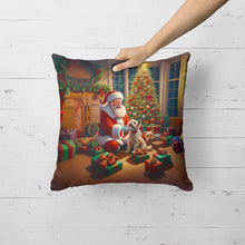 Load image into Gallery viewer, Cairn Terrier and Santa Claus Throw Pillow