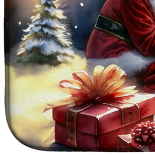 Load image into Gallery viewer, Cairn Terrier and Santa Claus Dish Drying Mat