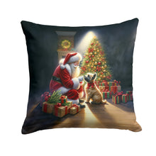 Load image into Gallery viewer, Cairn Terrier and Santa Claus Throw Pillow
