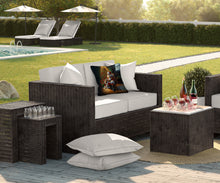 Load image into Gallery viewer, Cavalier Spaniel and Santa Claus Throw Pillow