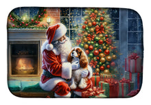 Load image into Gallery viewer, Cavalier Spaniel and Santa Claus Dish Drying Mat