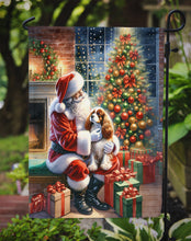 Load image into Gallery viewer, Cavalier Spaniel with Santa Garden Flag – Christmas Dog Yard Decor