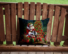 Load image into Gallery viewer, Cavalier Spaniel and Santa Claus Throw Pillow - 14x14 Decorative Pillow – Art for Your Home &amp; Patio