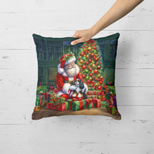 Load image into Gallery viewer, Cavalier Spaniel and Santa Claus Throw Pillow