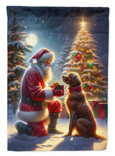 Load image into Gallery viewer, Chesapeake Bay Retriever and Santa Claus House Flag