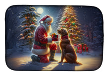 Load image into Gallery viewer, Chesapeake Bay Retriever and Santa Claus Dish Drying Mat
