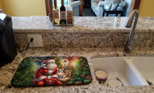 Load image into Gallery viewer, Chihuahua and Santa Claus Dish Drying Mat