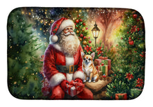 Load image into Gallery viewer, Chihuahua and Santa Claus Dish Drying Mat
