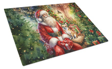 Load image into Gallery viewer, Chihuahua and Santa Claus Glass Cutting Boards – Durable, Decorative Kitchen Art