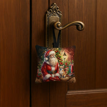 Load image into Gallery viewer, Chihuahua and Santa Claus Hanging Square Fabric Ornament 3.5 × 3.5