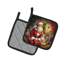 Load image into Gallery viewer, Chihuahua and Santa Claus Pot Holders - Set of 2 Decorative Kitchen Helpers | Made in the USA