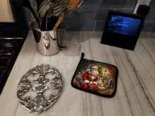 Load image into Gallery viewer, Chihuahua and Santa Claus Pot Holders - Set of 2 Decorative Kitchen Helpers | Made in the USA