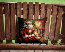 Load image into Gallery viewer, Chihuahua and Santa Claus Throw Pillow - 14x14 Decorative Pillow – Art for Your Home &amp; Patio