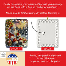 Load image into Gallery viewer, Chihuahua and Santa Claus Porcelain Ornament