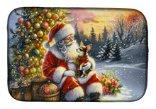 Load image into Gallery viewer, Chihuahua and Santa Claus Dish Drying Mat