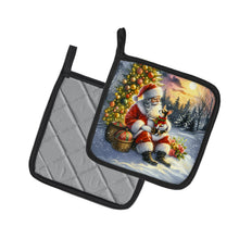 Load image into Gallery viewer, Chihuahua and Santa Claus Pot Holders - Set of 2 Decorative Kitchen Helpers | Made in the USA