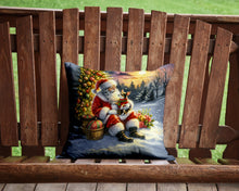 Load image into Gallery viewer, Chihuahua and Santa Claus Throw Pillow - 14x14 Decorative Pillow – Art for Your Home &amp; Patio
